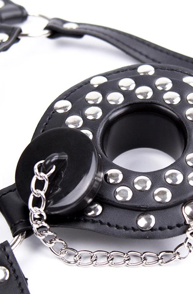 Face Harness Strap Toilet Lid Gag Adjustable - Knebel mit Geschirr 4