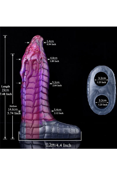 Fantasy Penis Sleeve Purple 19 cm - Penisverlängerung/Penishülle 4