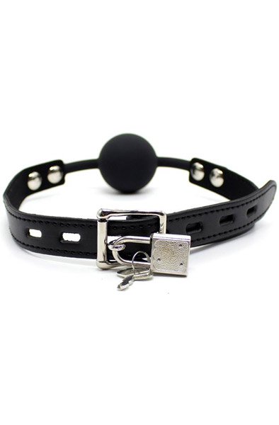 Fetish Addict Ball Gag With Padlock - Knebelball 1