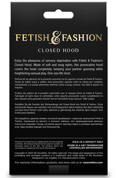 Fetish & Fashion Closed Hood Black - BDSM mask 3