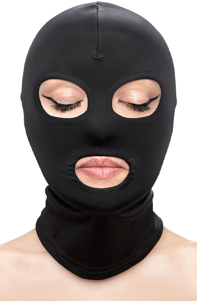 Fetish & Fashion Eyes & Mouth Hood Black - BDSM Maske 1