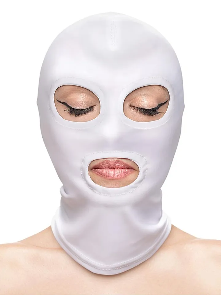 Fetish & Fashion Eyes & Mouth Hood White - BDSM mask 1 [full]