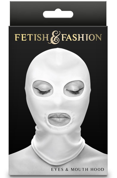 Fetish & Fashion Eyes & Mouth Hood White - BDSM mask 2