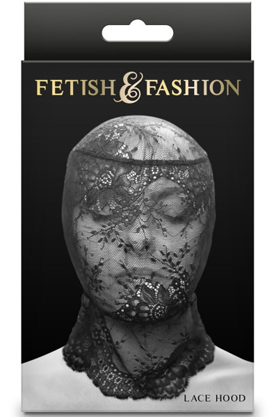 Fetish & Fashion Lace Hood Black - BDSM mask 2
