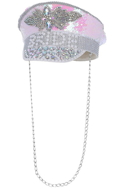 Fever Deluxe Sequin & Pearl Bride Captains Hat - Rollenspiele & Verkleidungen 1