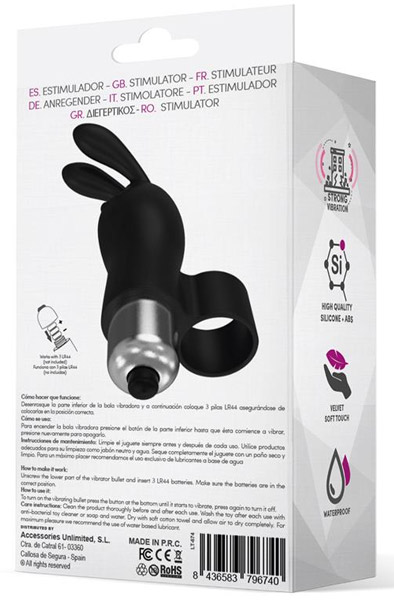 Fingyhop Black Rabbit Bullet - Finger-Vibrator 3