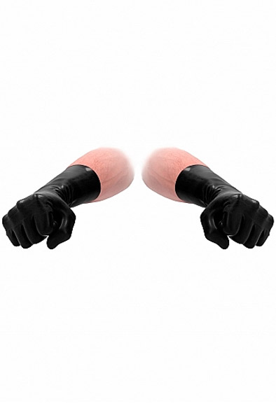 Fist It Latex Short Gloves Black - Fisting Handschuhe 1