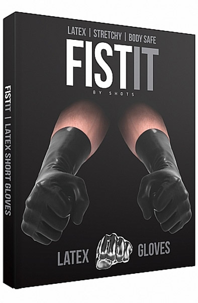 Fist It Latex Short Gloves Black - Fisting Handschuhe 2