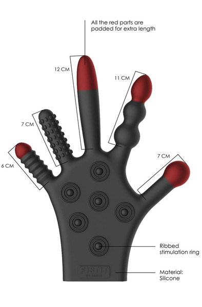 Fist-It Silicone Stimulation Glove - Strukturierte Handschuhe für Analspiele 2