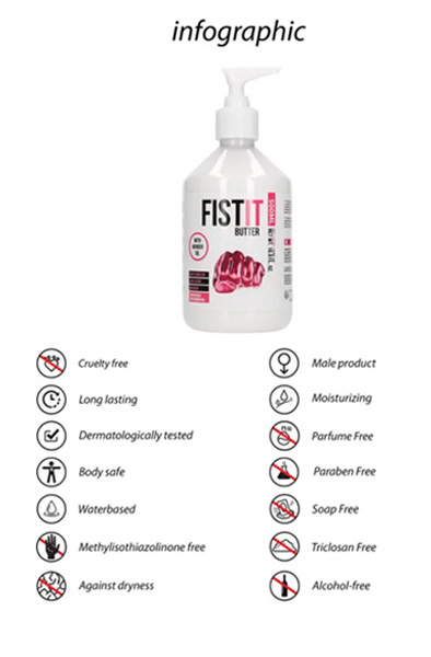 Fist-It Waterbased Sliding Butter 500 ml - Gleitmittel für Fisting / Analsex 2