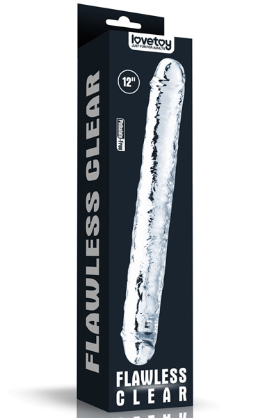 Flawless Clear Double Dildo 30 cm - Doppel-Dildo 3