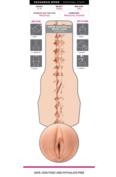 Fleshlight Savannah Bond From Australia With Love - Fleshlight 3