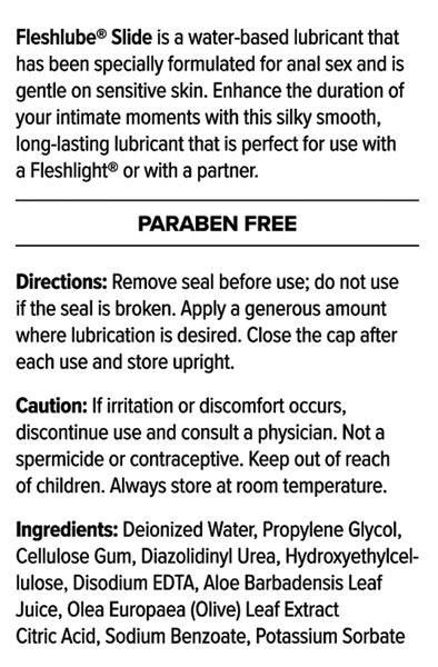 Fleshlight Slide Water-Based Anal Lubricant 250ml - Anal-Gleitmittel 2