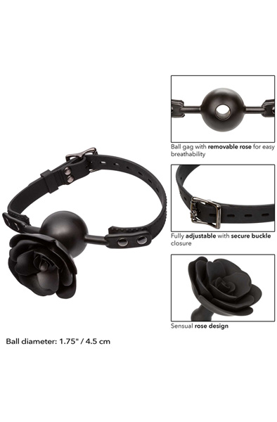 Forbidden Removable Rose Gag - Knebelball 2