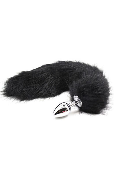 Fox Tail Plug Black - Analplug in Tierform 1