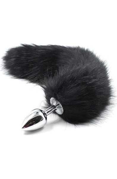 Fox Tail Plug Black - Analplug in Tierform 2