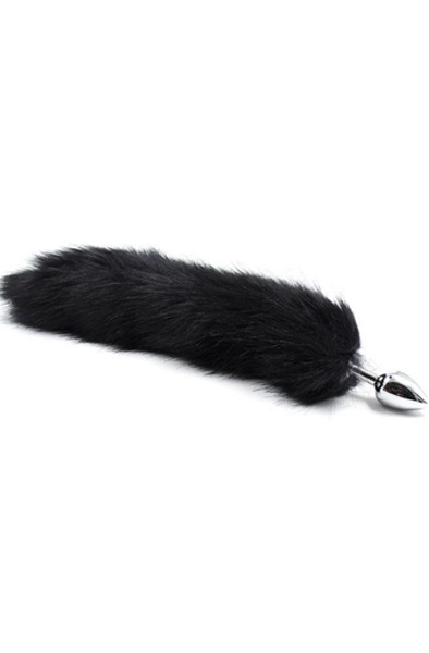 Fox Tail Plug Black - Analplug in Tierform 3
