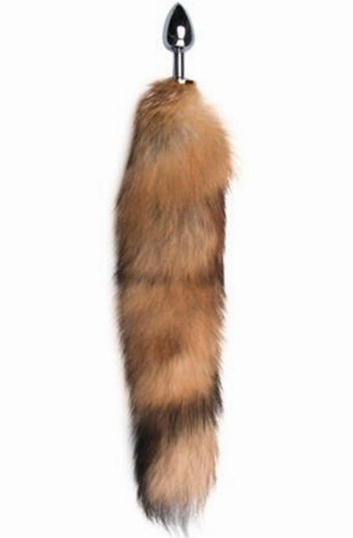 Fox Tail Plug No. 1 Silver 42 cm - Analplug in Tierform 2