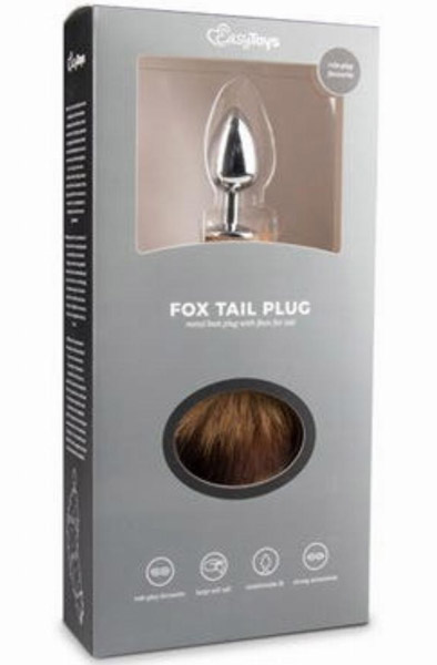 Fox Tail Plug No. 1 Silver 42 cm - Analplug in Tierform 3
