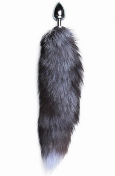 Fox Tail Plug No. 4 Silver - Analplug in Tierform 1