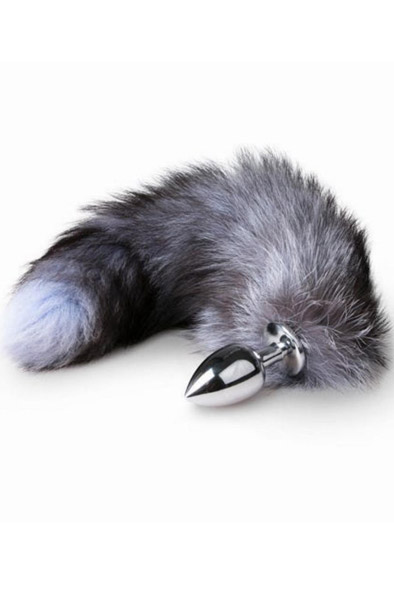Fox Tail Plug No. 4 Silver - Analplug in Tierform 2