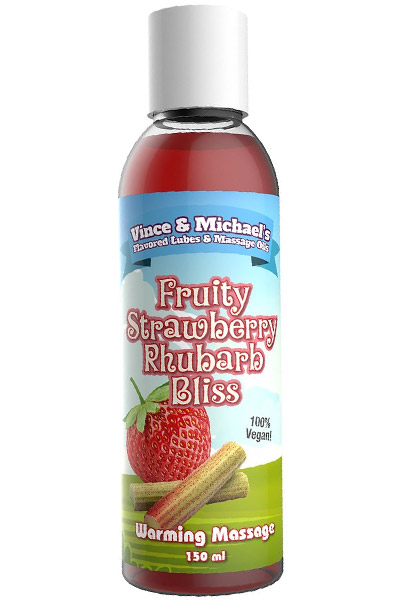 Fruity Strawberry Rhubarb Bliss Warming Massage 150ml - Massageöl 1