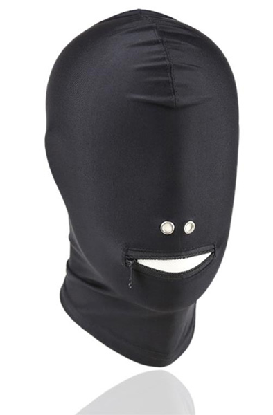 Full Cover Hood With Zipper In The Mouth - BDSM Maske 2