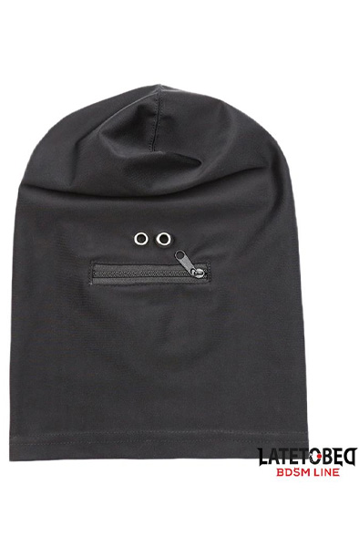Full Cover Hood With Zipper In The Mouth - BDSM Maske 4