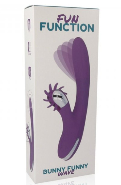 Fun Function Bunny Funny Wave - Vibrator mit Leckrad 2