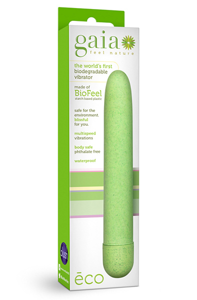 Gaia Eco Green Recyclable Vibrator - Recycelbarer Vibrator 2