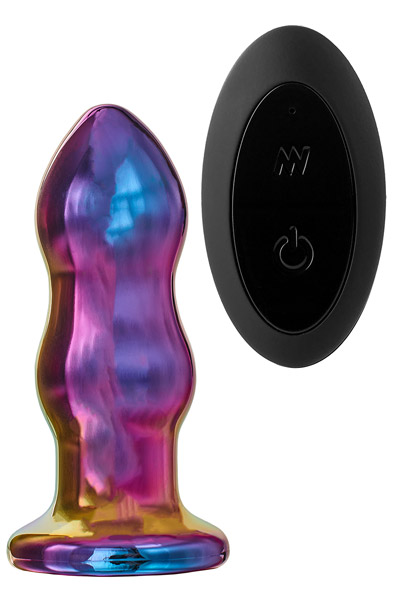 Glamour Glass Remote Vibe Curved Plug - Analplug aus Glas 1