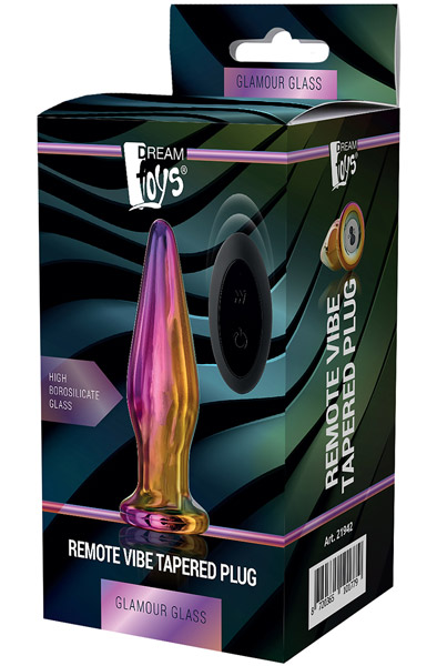 Glamour Glass Remote Vibe Tapered Plug - Analplug aus Glas 2