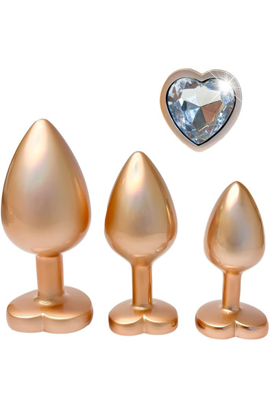 Gleaming Love Pearl Plug Set Gold - Analplug Set 1