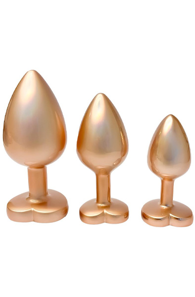 Gleaming Love Pearl Plug Set Gold - Analplug Set 2