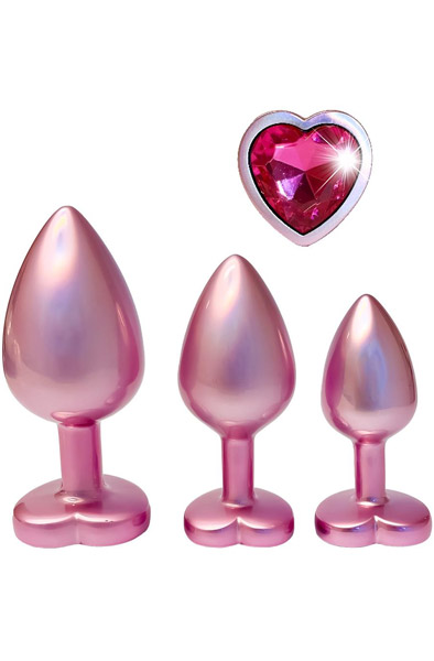 Gleaming Love Pearl Plug Set Pink - Analplug Set 1