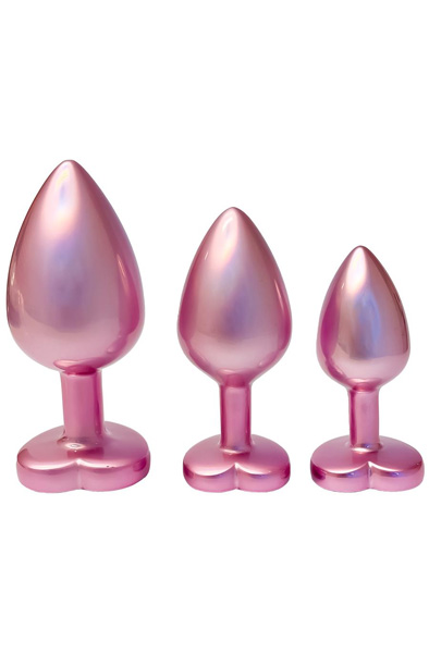 Gleaming Love Pearl Plug Set Pink - Analplug Set 2
