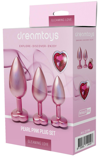 Gleaming Love Pearl Plug Set Pink - Analplug Set 3