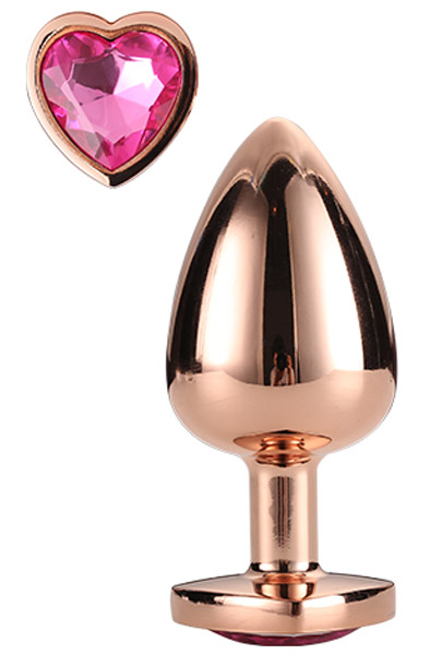 Gleaming Love Rose Gold Plug Medium - Analplug aus Metall 1