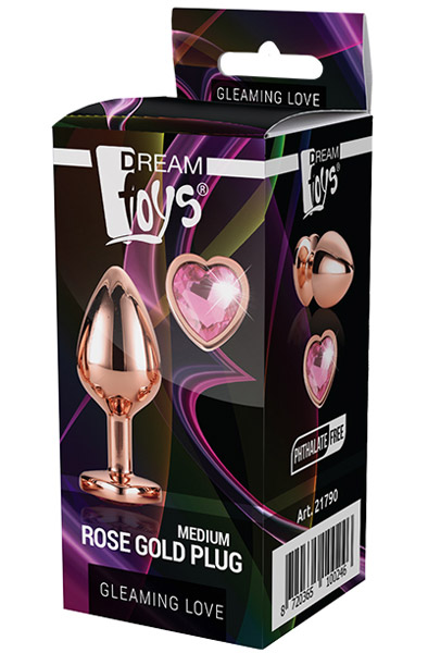 Gleaming Love Rose Gold Plug Medium - Analplug aus Metall 3