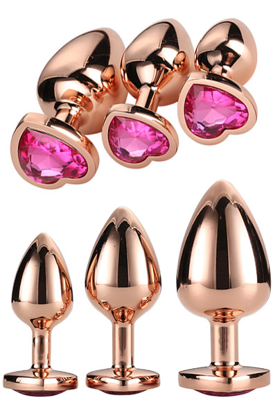 Gleaming Love Rose Gold Plug Set - Analplug Set 1