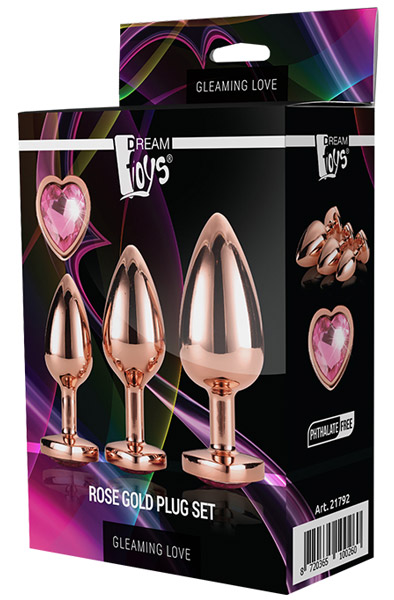 Gleaming Love Rose Gold Plug Set - Analplug Set 3
