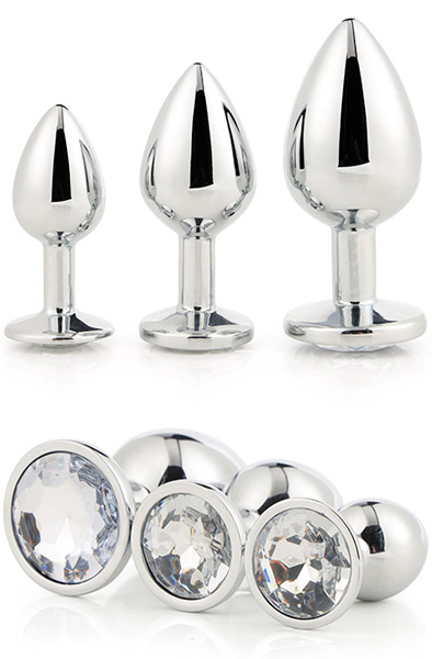 Gleaming Love Silver Plug Set - Analplug Set 1