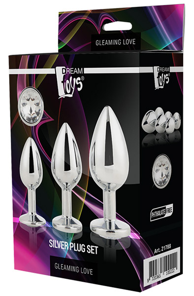 Gleaming Love Silver Plug Set - Analplug Set 3
