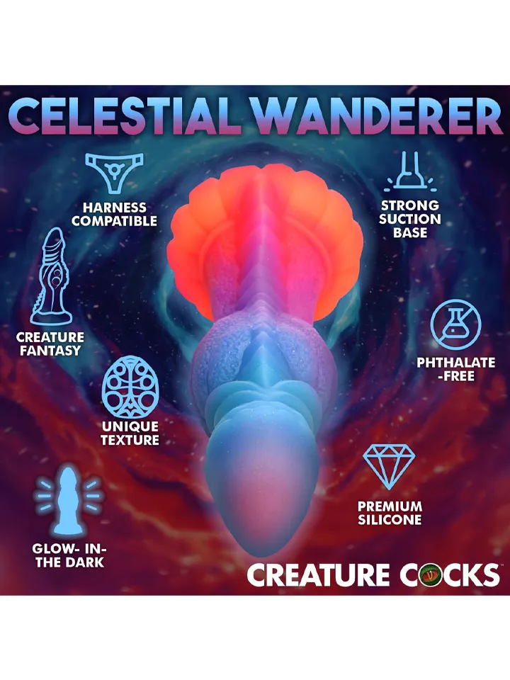 Glow-In-The-Dark Alien Dildo 21,6 cm - Dragon dildo 5