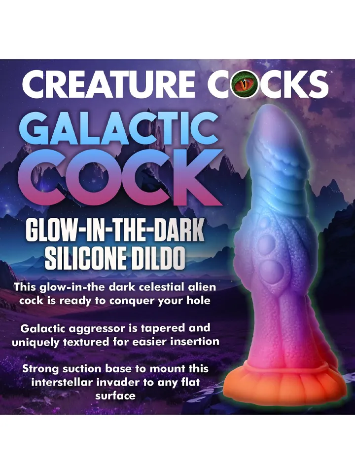 Glow-In-The-Dark Alien Dildo 21,6 cm - Dragon dildo 6