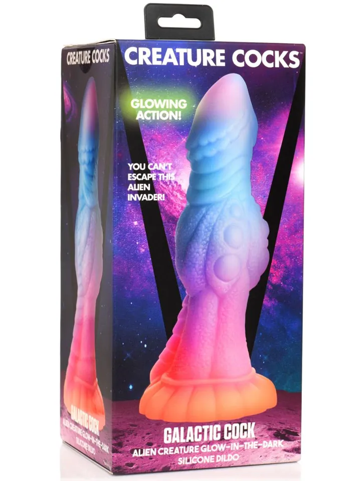 Glow-In-The-Dark Alien Dildo 21,6 cm - Dragon dildo 7