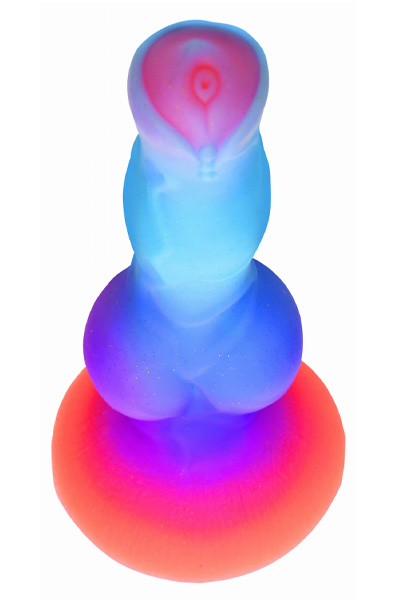 Glow-In-The-Dark Silicone Alien Dildo 21,5 cm - Drachen-Dildo 3