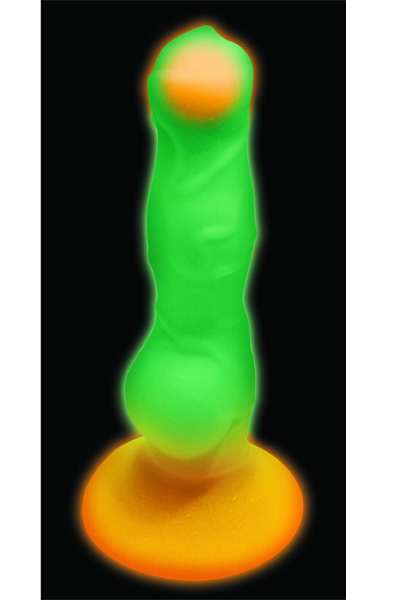 Glow-In-The-Dark Silicone Alien Dildo 21,5 cm - Drachen-Dildo 5