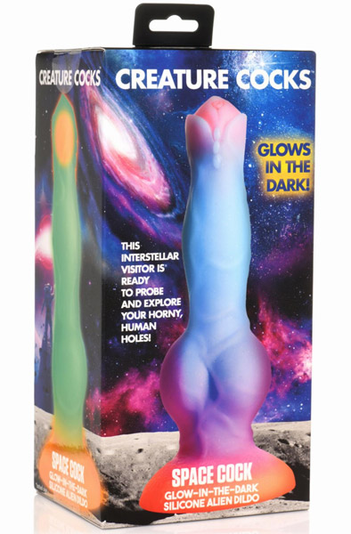 Glow-In-The-Dark Silicone Alien Dildo 21,5 cm - Drachen-Dildo 8