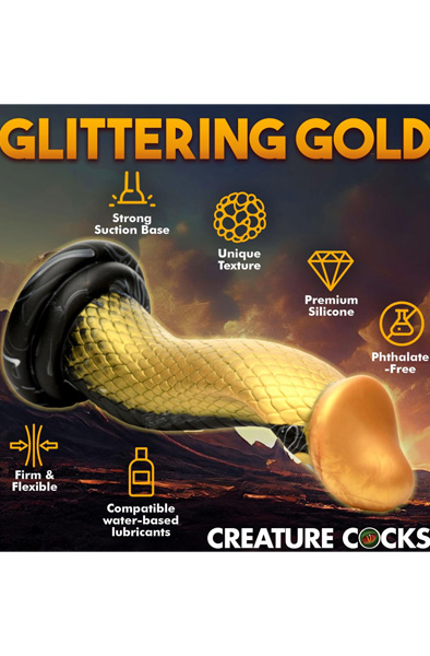 Golden Mamba Dildo 22,5 cm - Drachen-Dildo 4